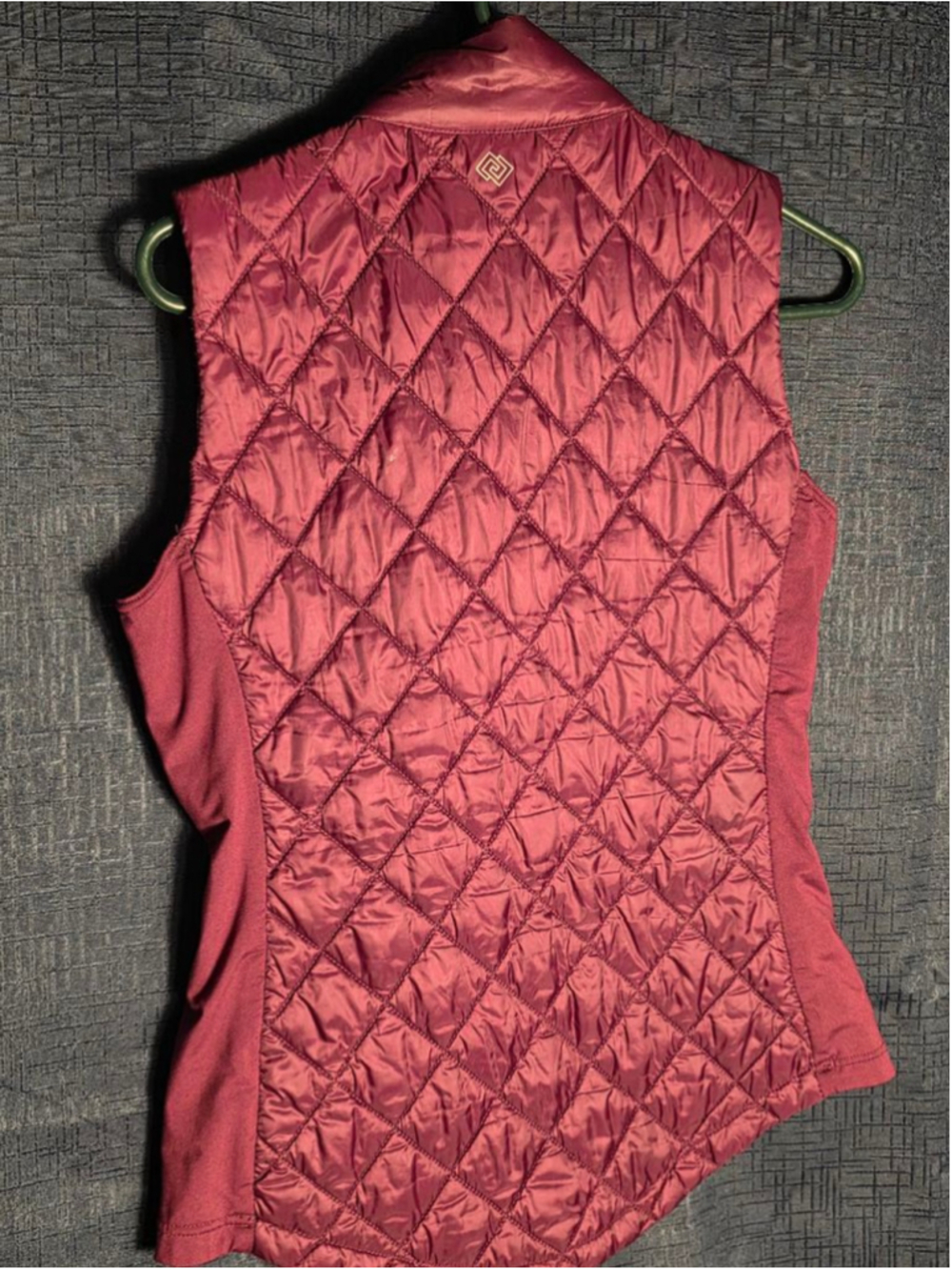 Women's ZELOS Burgundy Quilted Puffer Vest M y2k 90's fall - Picture 5 of 5